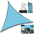 thumbnail image 1 of Equilateral Triangle Sun Shade, Outdoor Shade Sail Permeable Sunshade, Rust-Resistant D-Rings Triangle Canopy For Patios Decks, Privacy And Coolness, 3X3X3M, 1 of 5