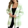 thumbnail image 1 of Winter Coats Women, Oversized Plaid Faux Shearling Jacket, 1 of 6