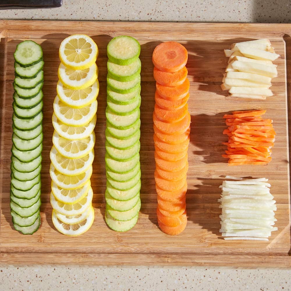  SliceMaster Pro: Safe 5-in-1 Mandoline Slicer for Vegetables,  Strips, Julienne, Dicing, and Adjustable Thickness 0.1-8 mm for Fast  Kitchen Meal Prep (Green)