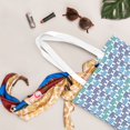 thumbnail image 5 of YFYANG Reusable Cotton Canvas Tote Shopping Bag, Blue Wavy Lines Washable Portable Grocery Bag for Daily Travel, 5 of 8