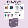 thumbnail image 6 of Liquipel Powertek 20W A/C Combo Wall Charger Woven - Purple, 6 of 7