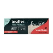 Matter Clear Compostable Quart Food Storage Bags, 50 Count