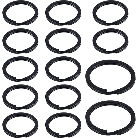 Flat Key Rings System Split Keychain Ring for Home Car Keys Organization Attachment, 14 Pieces