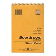 ROARING SPRING PAPER PRODUCTS STENO GREEN PAPER 6"X9" GREGG RULED 80 SHT BROWN COV