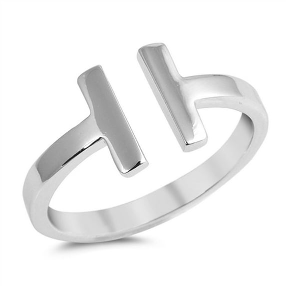 CHOOSE YOUR COLOR Open Bar Gap Ring .925 Sterling Silver Band Jewelry Female Male Unisex Size 6