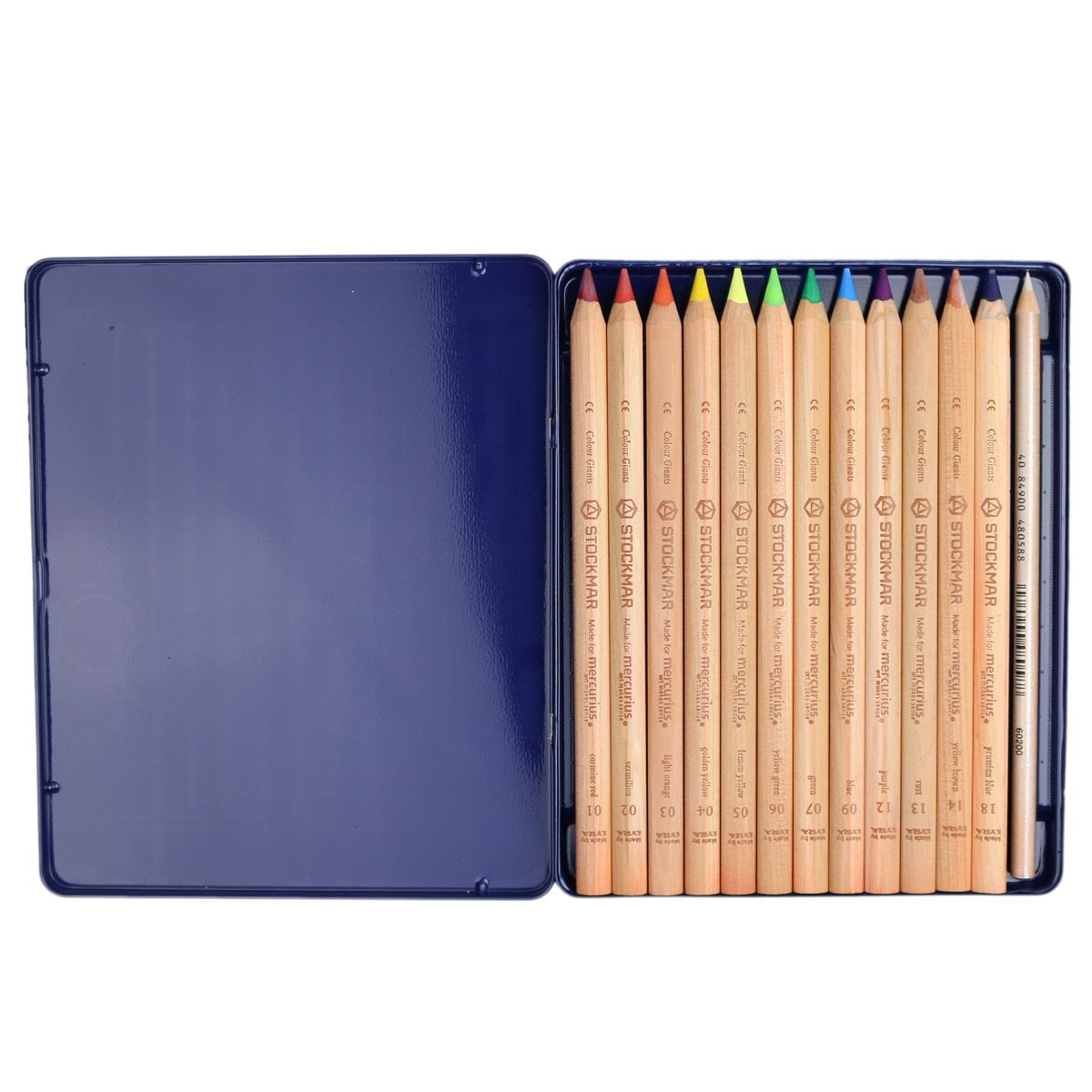 Mercurius Stockmar AMS Color Giant Pencils, Set of 12 in Tin Case