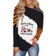 thumbnail image 1 of Mujeres manga larga fuera del hombro correa cruzada Tops vacas impresas blusa túnica Tops Fridja  hkj5383, 1 of 4