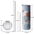 thumbnail image 5 of 20oz Pioneer Flower Skinny Tumblers Stainless Steel Tumbler with Lid and Straw,Vacuum Insulated Double Wall Travel Tumbler Cups with Cleaning Brush for Coffee,Tea, 5 of 6