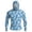 Light Blue, variant on Men's Tropical Palm Tree Print Fishing Hoodie, Long Sleeve UPF 50 Sun Protection Shirt with Built-in Face Mask and Thumbholes Black L