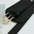 thumbnail image 5 of RUISINERY Retros Elastics Wide Belt Women Fashionable Waist Cincher PU Leather Belt for Party and Daily Wear, 5 of 7