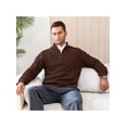 thumbnail image 4 of Fexilor Men's Cable Knit Quarter Zip Pullover Sweater Lightweight Long Sleeve Business Casual Sweaters, 4 of 7