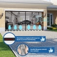 thumbnail image 3 of Garage Door Screen: 10x8FT Garage Screen Door Reinforced Magnetic Closure Garage Screen, Heavy Duty Weighted Bottom Garage Net Screen with 4 Strapping Tapes, Hands Free, Easy Assembly, 3 of 5