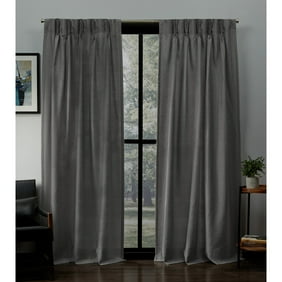 Exclusive Home Curtains 2 Pack Sateen Woven Blackout Pinch Pleat