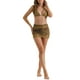 thumbnail image 2 of Conjuntos de bikini de tirantes con estampado de teñido anudado para mujer, traje de baño de 3 piezas, parte inferior triangular, falda de cobertura, traje de baño talla X-Large color caqui, 2 of 5