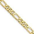 thumbnail image 3 of Auriga Fine Jewelry 14K Yellow Gold 7.8mm Solid Figaro 8.5 inch Bracelet for Women, 3 of 6