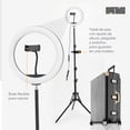 thumbnail image 4 of Aro Luz Led RGB Profesional Marthing Tripode De Pedestal Telescopico Altura Hasta 170cm Portatil Y Tripie De Mesa Para Maquillaje, Ideal Para Maquillistas, Creadores De Video Fotografia Marthing Profesional, 4 of 9