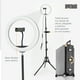 thumbnail image 4 of Aro Luz Led RGB Profesional Marthing Tripode De Pedestal Telescopico Altura Hasta 170cm Portatil Y Tripie De Mesa Para Maquillaje, Ideal Para Maquillistas, Creadores De Video Fotografia Marthing Profesional, 4 of 9