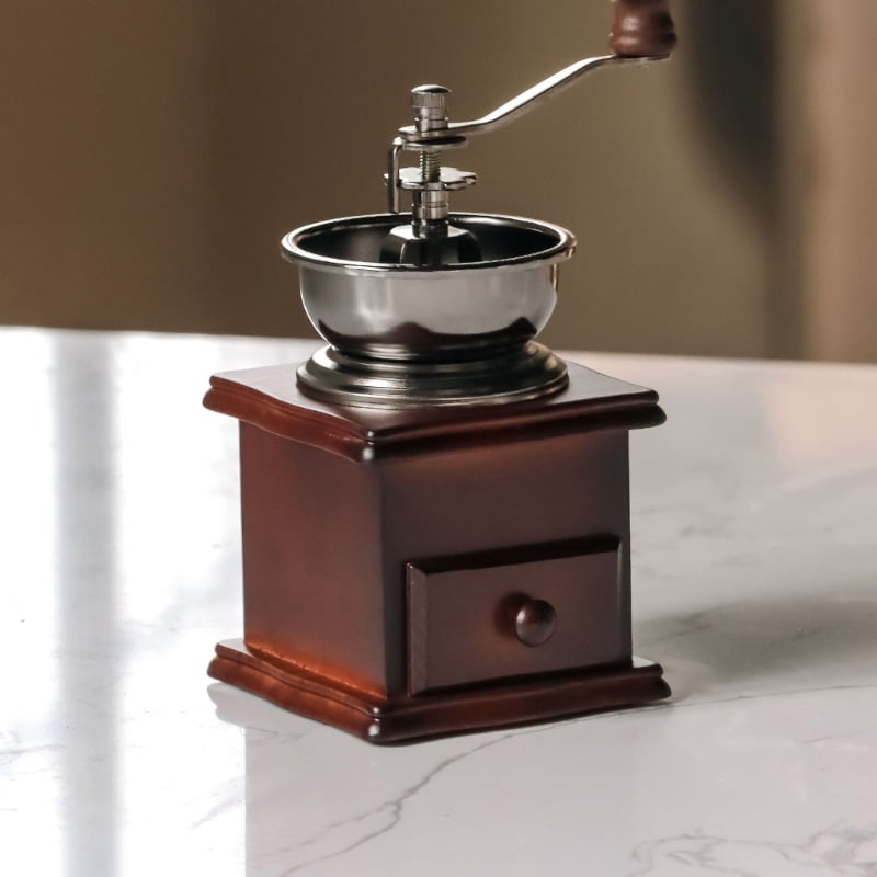 Elegant Espresso Machine with Adjustable Coarseness Space Saving Hand Operated Grinder Home Coffee Accessories
