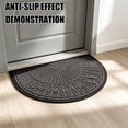 thumbnail image 4 of Partheme Door Mat Outdoor Indoor Entrance Doormat-Semicircular Durable Non Slip Front Door Mat for Outside Inside Entry Entryway Dirt Trapper for Muddy Paws and Shoes, C, 4 of 6
