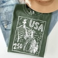 thumbnail image 3 of Statue of Liberty Shirt, 250th Anniversary USA Tee, Trendy 4th of July Apparel, America 250 Retro Patriotic Women Top, 3 of 5
