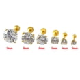 thumbnail image 4 of Pendientes de acero inoxidable de 4 puntas para mujer y hombre, aretes de circonita para oreja, Tragus, cartílago estándar, joyería de lóbulo para Piercing Daith, 1 pieza, 4 of 4