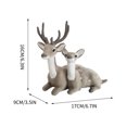 thumbnail image 5 of Moocorvic A Pair Sika Deer Stuffed Animals,Christmas Decorations Stuffed Deer Animal Plush Toys for Boys and Girls, Gifts for Women, for Christmas Yard Indoor Outdoor Garden Lawn, 5 of 6