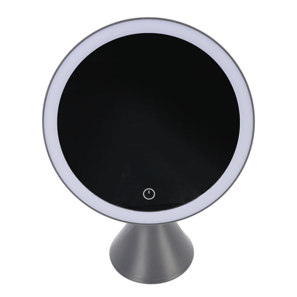 Espejo de Maquillaje de Vije, Espejo de Maquillaje Iluminado Gran Tamaña de 23 cm de Gris para El Baña