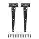 thumbnail image 1 of Uxcell 2-Pack Bisagras de Puerta de Cobertizo en T de Hierro, Bisagra en T de 8 Pulgadas con Tornillos para Jardín [Negro], 1 of 1