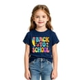 thumbnail image 2 of Ruiwill Back To School Shirts For Girls Short Sleeve Crew Neck Summer Cute Girls Clothes Back To School Letter Print Kids Tops Size 6-7 Years, 2 of 3