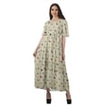 thumbnail image 1 of Moomaya Robe d'Été en Coton Slub Imprimée pour Femmes Grande Taille Robes pour Dames, 1 of 4