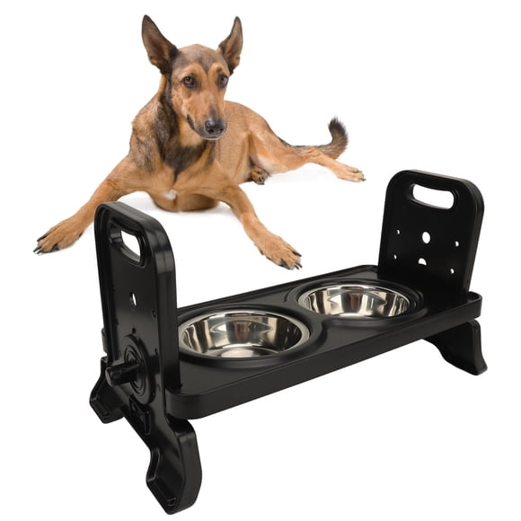 Adjustable Heights Raised Dog Bowl, Prevent Spill Stainless Steel Elevated Dog Bowls For Pet Supplies