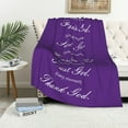 thumbnail image 2 of LHSHID Christian Gifts Inspirational Bible Verse Queen Blanket Catholic Scriptures Religious Cozy Lightweight Throw Blanket Religious Prayers Birthday Gifts 50"x60", 2 of 7