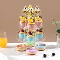 thumbnail image 4 of Sunjoy Tech Round Cake Stand Transparent Multi-layer Simple Installation Acrylic Cupcake Dessert Stand Statue Display Shelf, 4 of 8
