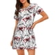 thumbnail image 1 of Fotbe Monkey Bata de Dormir para Mujer con Estampado, Camisón de Algodón de Manga Corta, Ropa de Dormir Casual, 1 of 6