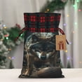 thumbnail image 5 of Rocae Wolf With Basketball Print Christmas Drawstring Linen Gift Bag with Drawstrings Treat Bag Goody Present Bags for Christmas Party Favor, 5 of 8