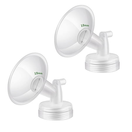 2 x 10 mm Maymom in due pezzi a collo largo parti per pompa compatibili con Spectra S1, Spectra S2 pompe e 2 valvole; flange a bocca larga inclusa; Flangia spettrale non