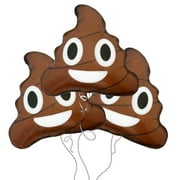 Poop Emoji Mylar Balloon 3pk