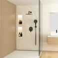 thumbnail image 4 of CASAINC Matte Black 10 in. Wall Mount Handheld Shower Head with 2-Spray Pattern, 1.8 GPM, 4 of 11