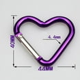 thumbnail image 4 of Aluminum Alloy Hanging Buckles Shaped Outdoor Color Safe Heart Buckle Small Heart Type Carabiner Color, 4 of 5