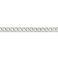 thumbnail image 3 of Auriga Fine Jewelry 925 Sterling Silver 5.3mm Semi-Solid Flat Curb Bracelet 7inch for Women, 3 of 6
