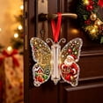 thumbnail image 7 of Guodhu Transparent Acrylic Christmas tree Hanging money Ornament, with Central Hollow Tube and Pre-Attached Ribbon for Holiday Tree Display, 7 of 7