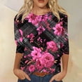 thumbnail image 2 of NAMTYQX Summer Tops for Women 2025 Loose Casual Stretch Round Neck Dark Gray Size S, 2 of 5