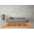 thumbnail image 3 of Ahgly Company Indoor Rectangle Abstract Orange Modern Area Rugs, 2' x 5', 3 of 4
