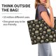 thumbnail image 2 of Balery funny Retro Skull Bolsa Tote Estilo Estético con Cremalleras, Bolsa de Hombro, Bolsa de Compras Grande y Plegable, 2 of 8