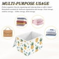 thumbnail image 6 of Yayeee Collapsible Cube Storage Bin with Lid Fabric Closet Decorative Basket with Handles, Pineapple, 6 of 7