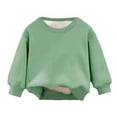 thumbnail image 3 of dazeni Toddler Boys Fleece Lined Pullover Warm Casual Basic Tops Solid Long Sleeve Ctrwneck Sweatshirts 2 Years, 3 of 5