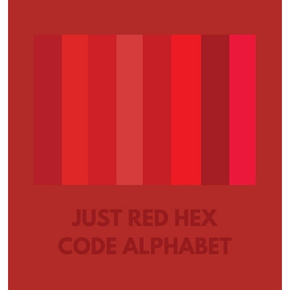 Just Red Hex Code Alphabet, (Paperback)