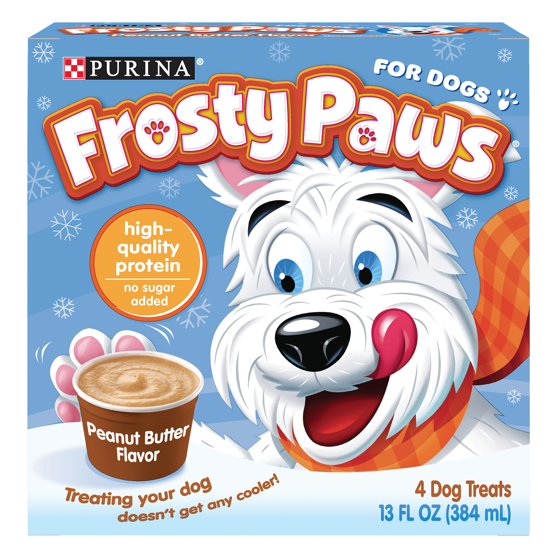 Purina Frosty Paws Peanut Butter Flavor Frozen Dog Treats, 4 Count