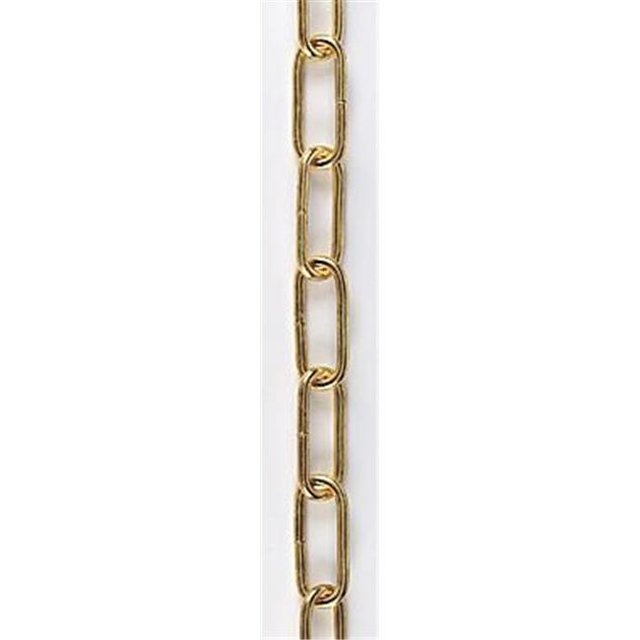 Rogar 9861-4 18 Inch Heavy Chain: Brass Plated - 4pcs