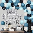 thumbnail image 4 of One Speedy Year Racing Theme Birthday Party Decorations, Boys 1st Birthday Party Decors with Foil Balloons Cake Toppers, Balloon Garland Kits for Racing First Birthday Party Supplies, 4 of 6